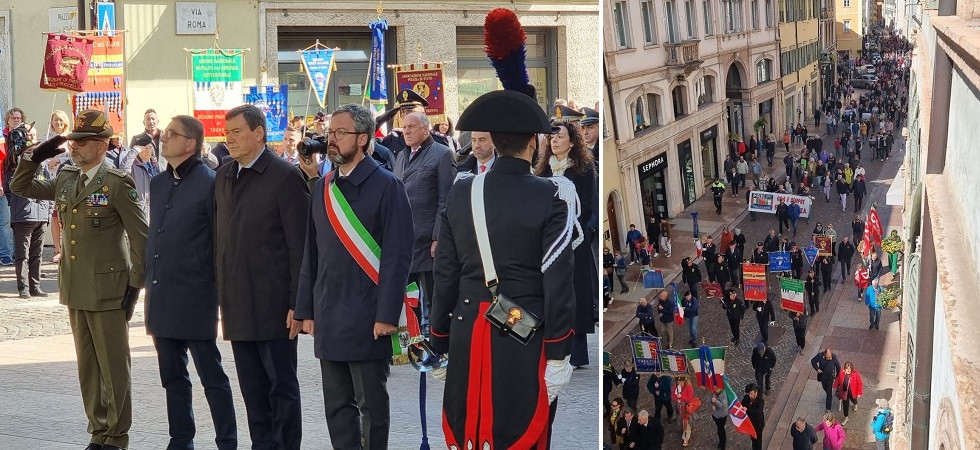 Centinaia di persone al corteo del 25 aprile: “E' la festa della Repubblica e della Costituzione nata dalla resistenza”